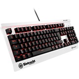 Sharkoon SKILLER SGK3 Eintracht Frankfurt Sonderedition, Gaming-Tastatur schwarz/weiß, DE-Layout, Kailh Red