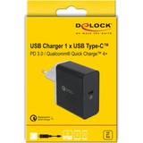 DeLOCK USB Ladegerät 1 x USB Type-C PD 3.0 / Qualcomm Quick Charge 4+ mit 27 W schwarz