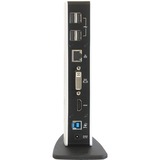 DeLOCK Port Replikator USB 3.2 Gen 1, Adapter weiß/schwarz, LAN, DVI, HDMI, USB, Audio