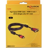 DeLOCK Adapterkabel High Speed HDMI A (Stecker) > DVI (Stecker) schwarz, 3 Meter