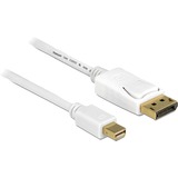 DeLOCK Adapterkabel mini-DisplayPort > DisplayPort weiß, 2 Meter