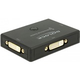 DeLOCK DVI 2 - 1 Umschalter bidirektional 4K 30 Hz, DVI Switch schwarz