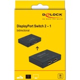 DeLOCK DisplayPort Switch 2 - 1 bidirectional 8K 30Hz schwarz