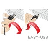 DeLOCK EASY-USB 2.0 Kabel, USB-A Stecker 90° > Micro-USB Stecker schwarz, 5 Meter, rechts / links abgewinkelt