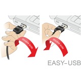 DeLOCK EASY-USB 2.0 Kabel, USB-A Stecker 90° > USB-B Stecker schwarz, 0,5 Meter, rechts / links abgewinkelt