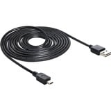 DeLOCK EASY-USB 2.0 Kabel, USB-A Stecker > Mini USB-B Stecker schwarz, 3 Meter, USB-A Stecker beidseitig verwendbar