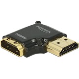 DeLOCK HDMI-A Stecker > HDMI-A Buchse 4K, Adapter schwarz, 90° abgewinkelt nach rechts