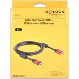 DeLOCK High Speed Kabel HDMI A (Stecker) > HDMI A (Stecker) schwarz, 2 Meter