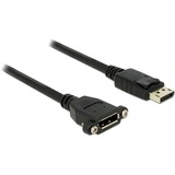 DeLOCK Kabel DisplayPort 1.2 (Stecker) > DisplayPort (Buchse zum Einbau) schwarz, 1 Meter