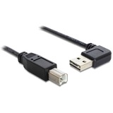 DeLOCK Kabel Easy USB 2.0 A > USB-B, 90° gewinkelt, li/re, Adapter schwarz, 50 cm