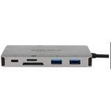 DeLOCK USB-C Dockingsstation 4K, Dockingstation silber, HDMI, VGA, USB-A, RJ-45