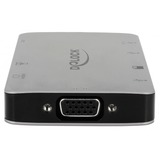 DeLOCK USB-C Dockingsstation 4K, Dockingstation silber, HDMI, VGA, USB-A, RJ-45