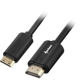 Sharkoon Adapterkabel HDMI Stecker > mini HDMI Stecker schwarz, 2 Meter, HDMI 2.0 4K