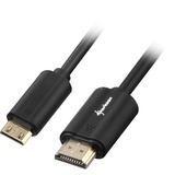 Sharkoon Adapterkabel HDMI Stecker > mini HDMI Stecker schwarz, 3 Meter, HDMI 2.0 4K