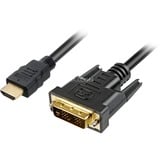 Sharkoon Adapterkabel HDMI > DVI schwarz, 5 Meter, Single Link, 18+1