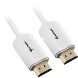 Sharkoon Kabel HDMI Stecker > HDMI Stecker weiß, 1 Meter, HDMI 2.0 4K