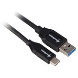 Sharkoon Kabel USB 3.2 (Gen. 2) Stecker A > Stecker C schwarz, 1 Meter