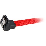 Sharkoon Sata III Kabel 90° sleeve rot, 45 cm