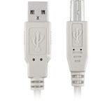 Sharkoon USB 2.0 Kabel, USB-A Stecker > USB-B Stecker grau, 0,5 Meter