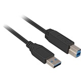 Sharkoon USB 3.2 Gen 1 Kabel, USB-A Stecker > USB-B Stecker schwarz, 2 Meter
