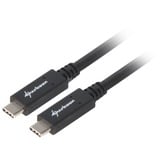 Sharkoon USB 3.2 Gen 2 Kabel, USB-C Stecker > USB-C Stecker schwarz, 0,5 Meter