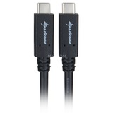 Sharkoon USB 3.2 Gen 2 Kabel, USB-C Stecker > USB-C Stecker schwarz, 0,5 Meter