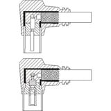 goobay Antennenkabel (135dB typ), Koax-Buchse 90° > Koax-Stecker 90° weiß, 3 Meter