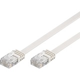 goobay Patchkabel RJ-45 Stecker > RJ-45 Stecker weiß, 15 Meter, flach, Cat.5e U/UTP