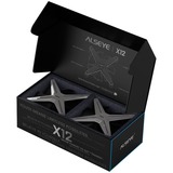 ALSEYE X12 Kit 120x120x30 mm, Gehäuselüfter grau, 3er Pack, Steuerungseinheit, Fernbedienung
