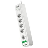 APC Essential SurgeArrest PM5U-GR, 5-fach, 2x USB, Steckdosenleiste weiß, 1,8 Meter Kabel, Überspannungsschutz, Schalter