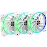 Alpenföhn Wing Boost 3 ARGB White Edition 140x140x25, Gehäuselüfter weiß, 3er Pack, inkl. Fernbedienung, RF-Empfänger, RGB Splitter, PWM-Splitter