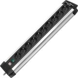 Brennenstuhl Premium-Alu-Line Steckdosenleiste 10-fach schwarz/silber, 3 Meter, mit Sicherheitsschalter