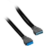 Cablemod ModMesh Internal USB 3.0 Extension - Black, Verlängerungskabel schwarz, 50 cm
