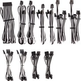 Corsair Netzteilkabel Premium Pro-Kit Typ 4 Gen 4, 20-teilig weiß/schwarz, mit Einzelummantelung