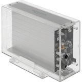 DeLOCK Externes Dual Gehäuse für 2 x 3.5" SATA HDD mit USB Type-C Buchse, Laufwerksgehäuse transparent