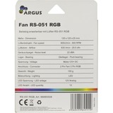 Inter-Tech Argus RS-051 RGB 120x120x25, Gehäuselüfter schwarz, 120 mm
