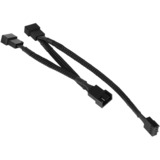 Phobya 4Pin PWM auf 3x 4Pin PWM Verlängerung, Y-Kabel schwarz, 40 cm