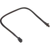 Sharkoon 3-Pin Verlängerung sleeve 0,30m, Verlängerungskabel schwarz