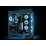 Thermaltake Pure Duo 14 ARGB Sync Radiator Fan, Gehäuselüfter schwarz/transparent, 2er Set, 1x Controller, 140 mm