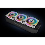 Thermaltake Riing Quad 12 RGB Radiator Fan TT Premium Edition 3 Pack, Gehäuselüfter weiß, 3er Set, 1x Controller