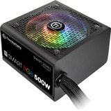 Thermaltake Smart RGB 500W, PC-Netzteil schwarz, 2x PCIe, RGB, 500 Watt