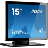 iiyama T1521MSC-B1, LED-Monitor 38.1 cm(15 Zoll), schwarz, VGA, Touchscreen, Lautsprecher