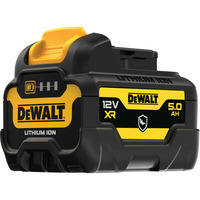 DEWALT XR Akku DCB126G, 12Volt 5Ah schwarz/gelb, Gehäuseschutz gegen Chemikalien, Säuren und Brennstoffe
