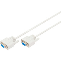 Digitus Serielles Datatransfer Anschlusskabel, D-Sub9 (Buchse) > D-Sub9 (Buchse) beige, 2 Meter