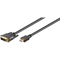 goobay Adapterkabel DVI-D Stecker > HDMI Stecker schwarz, 3 Meter, vergoldet