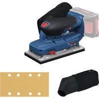 Bosch Professional Akku-Schwingschleifer GSS 18V-18 Professional solo, 18Volt blau/schwarz, ohne Akku und Ladegerät, in L-BOXX