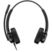 HP Poly Mission 425 kabelgebundenes Stereo-USB-Headset schwarz, USB Type-C und Type-A, Kunstleder-Ohrpolster (Oberflächenmaterial)