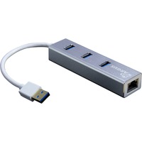 Inter-Tech IT-310-S, Dockingstation aluminium, USB-A, LAN