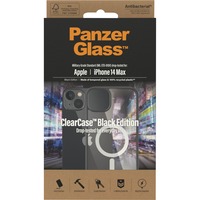 PanzerGlass ClearCase, Handyhülle transparent/schwarz, iPhone 14 Plus, MagSafe