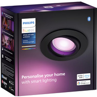 Philips HUE White & Color Ambiance Centura Einbauspot, LED-Leuchte schwarz, rund